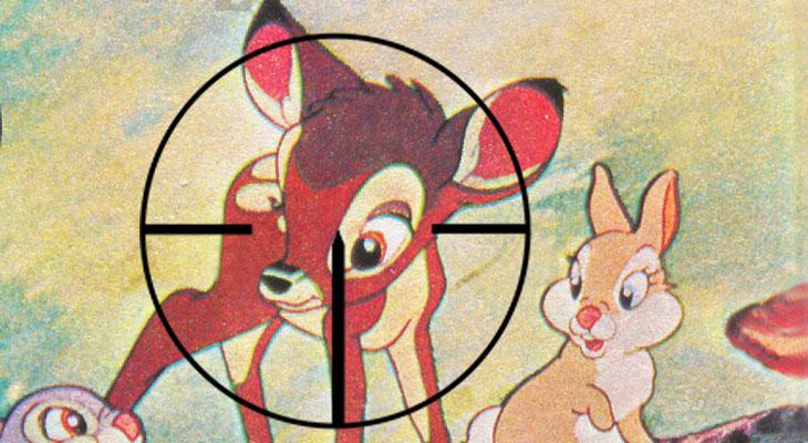 Fallo modelo: obligan a un cazador de ciervos a mirar Bambi-0